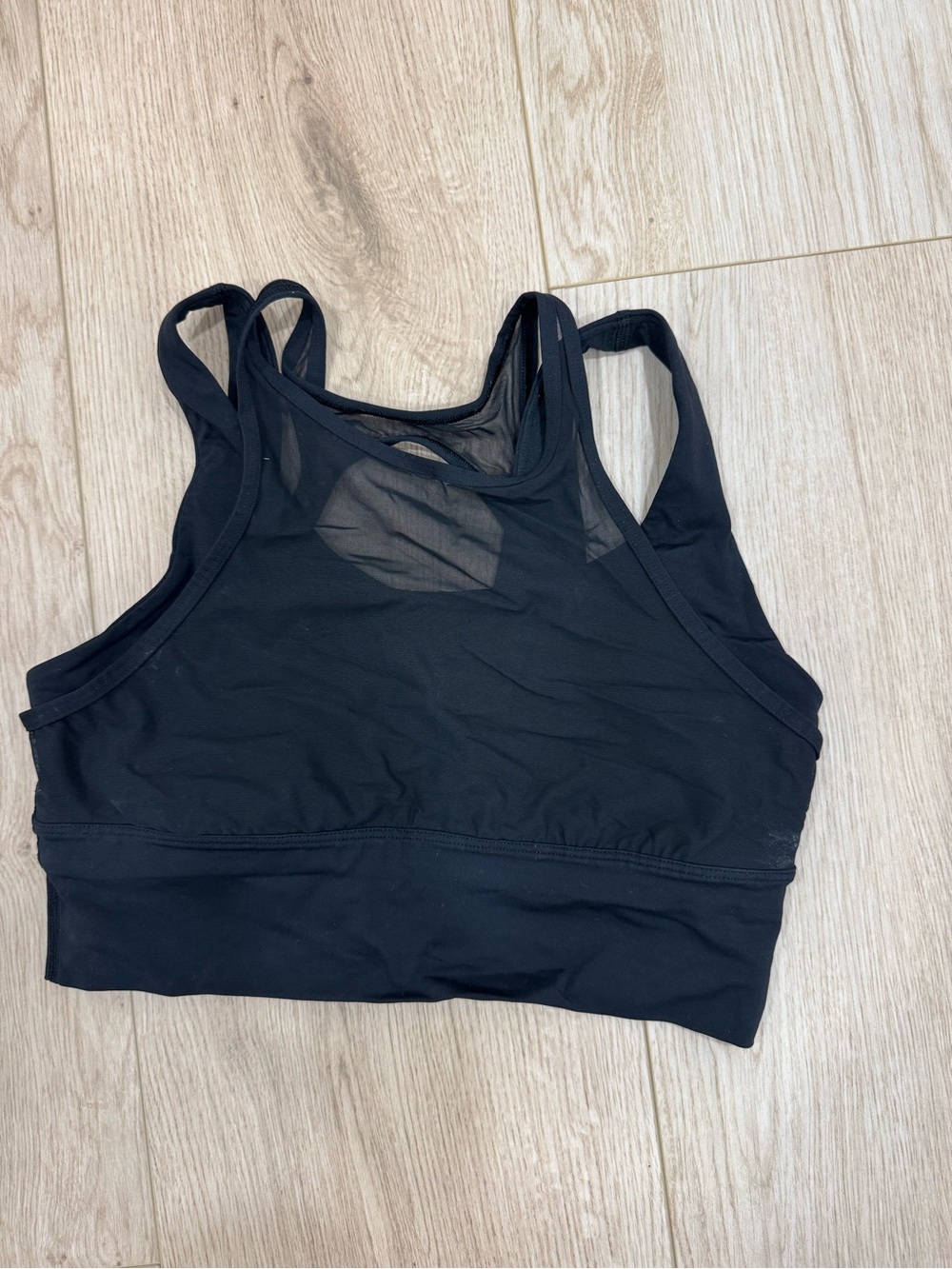 lululemon athletica Black Racerback Mesh-Back Sports Bra